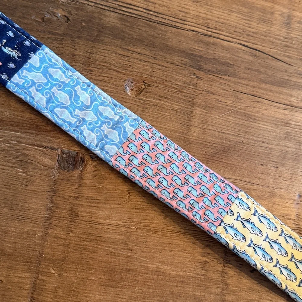 Vineyard Vines Mixed Fabric Belt. Pastel Women’s Sz-M 41” Preppy | Patchwork